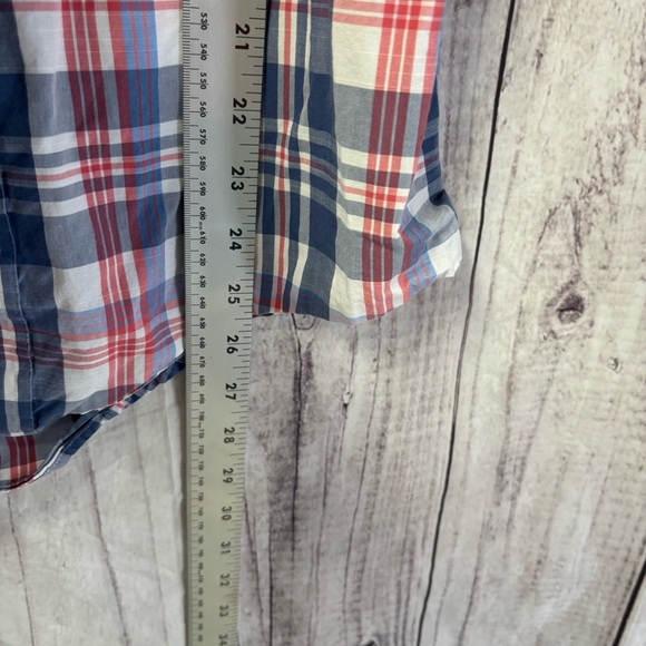 Vineyard Vines Men's Tucker Blue and Red Plaid Shirt Small - Picture 4 of 6